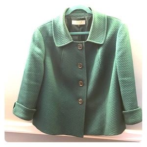 Beautiful lined Tahari Blazer Teal size 20